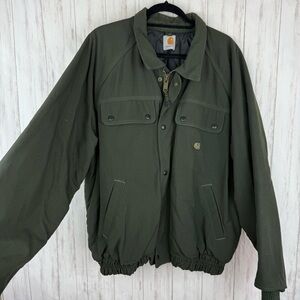 Carhartt Green Canvas Bomber jacket LIKE NEW